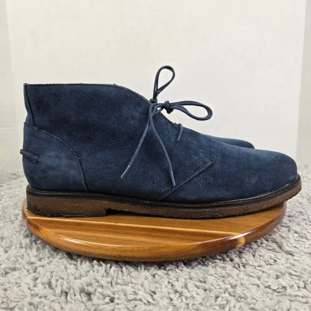Polo Ralph Laruen Men 13D Marlow Navy Suede Casual Crepe Sole Daily Chukka Boot